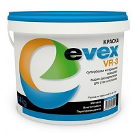 Краска супербелая моющаяся для внутренних работ  EVEX VR-3  14 кг