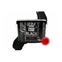 Краска водно-дисп. TREND FARBE  BLACK RAL 9005 черная 10л Dufa